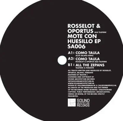 Rosselot & Oportus Aka Telefer - Moto Con Huesillo/ Alexi Delano Rmx