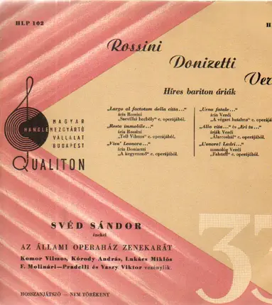 Rossini / Donizetti / Verdi - Híres Bariton Áriák