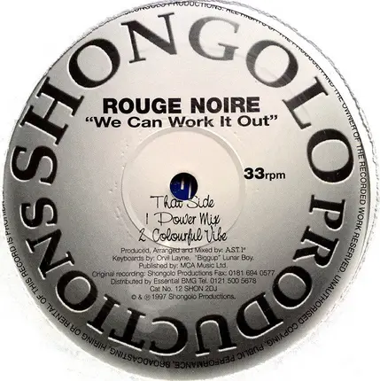 Rouge Noire - We Can Work It Out