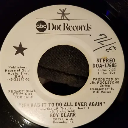 Roy Clark - If I Had It To Do All Over Again