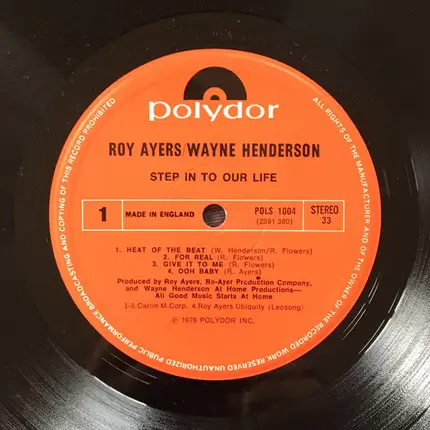 Roy Ayers & Wayne Henderson - Step in to Our Life