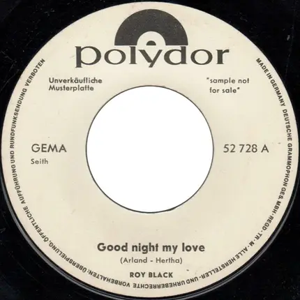 Roy Black - Good Night My Love