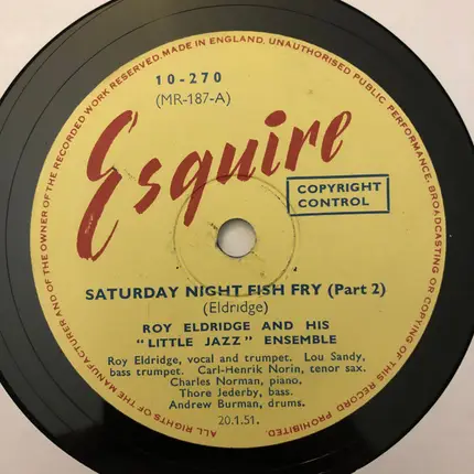 Roy Eldridge Sextet - Saturday Night Fish Fry