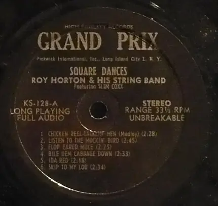 Roy Horton Featuring Slim Coxx - Square Dances