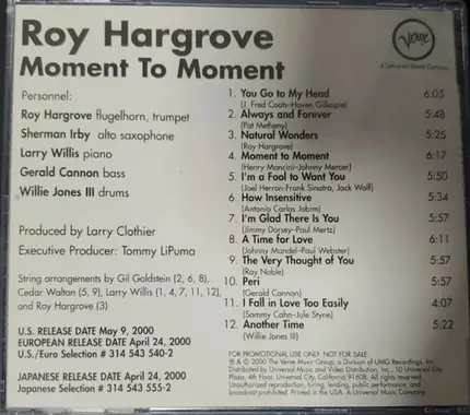 Roy Hargrove - Moment to Moment