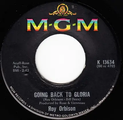 Roy Orbison - Communication Breakdown / Going Back To Gloria