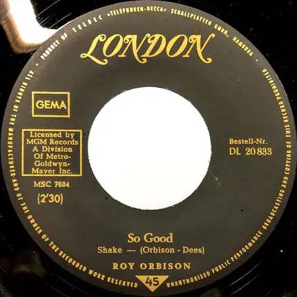 Roy Orbison - So Good