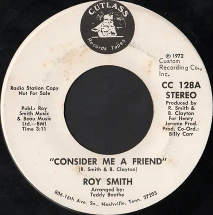 Roy Smith - Consider Me A Friend