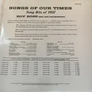 LP - Roy Ross And His Orchestra - Songs Of Our Times - Song Hits Of 1937