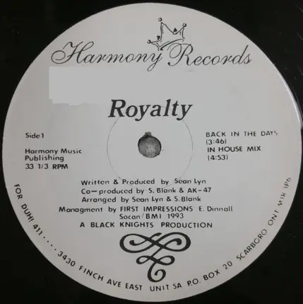 Royalty - Back In The Days