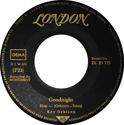 Roy Orbison - Goodnight