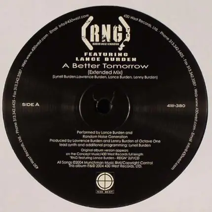 RNG Featuring Lance Burden - A Better Tomorrow / Roof Raiser