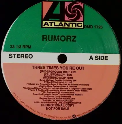 Rumorz - Three Times You're Out