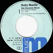 7inch Vinyl Single - Ruby Manila - Der Honolulu Mond