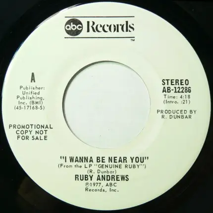 Ruby Andrews - I Wanna Be Near You