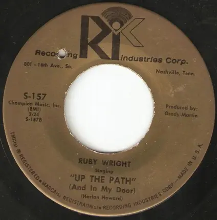 Ruby Wright - Webster You Wrote The Book / Up The Path (And In My Door)