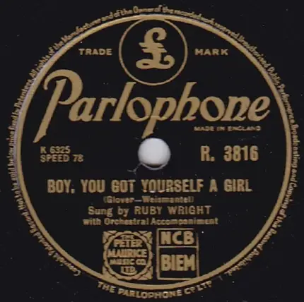 Ruby Wright - Bimbo / Boy, You Got Yourself A Girl