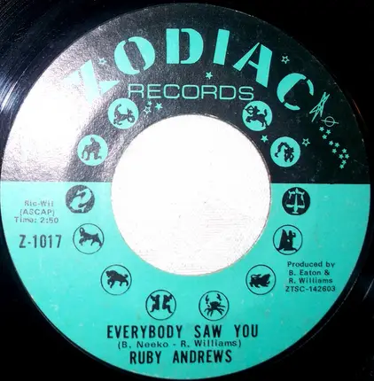 Ruby Andrews - Everybody Saw You / Can You Get Away