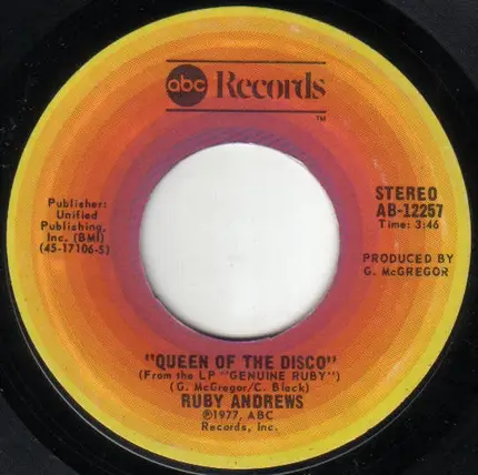 Ruby Andrews - Queen Of The Disco / A Little Fixin Up (Will Keep Him From Messin Up)