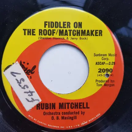 Rubin Mitchell - The Fox / Fiddler On The Roof/Matchmaker