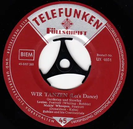 Rubino And His Continentals - Wir Tanzen (Let's Dance)