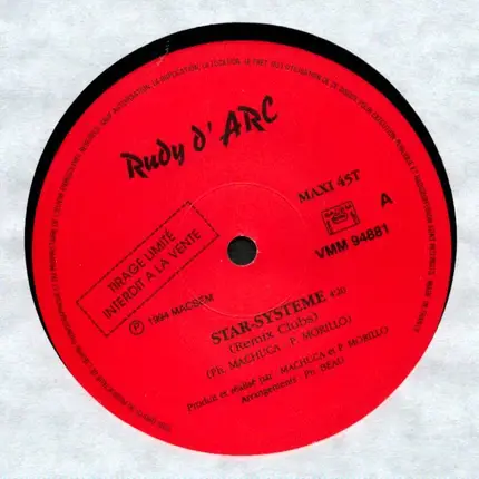 Rudy D'Arc - Star-système