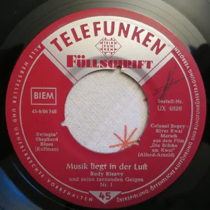 Rudy Risavy And His Dancing Violins - Musik Liegt In Der Luft Nr. 1