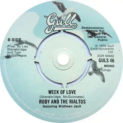 Rudy & The Rialtos Featuring Wolfman Jack - Christmas Tears Will Fall
