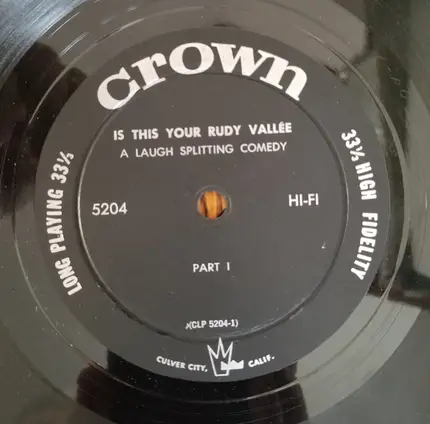 Rudy Vallee - Is This Your Rudy Vallee?