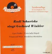 7inch Vinyl Single - Rudi Schuricke - Rudi Schuricke Singt Gerhard Winkler