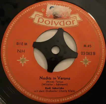 Rudi Schuricke - Silberne Nacht Von San Michele / Nachts In Verona