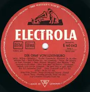 10'' - Franz Lehar - Der Graf Von Luxemburg (Großer Querschnitt)