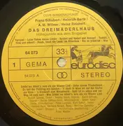LP - Rudolf Schock , Renate Holm , Franz Schubert , Heinrich Berté - Das Dreimäderlhaus - Club Edition