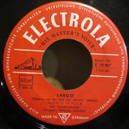 Rudolf Schock - Largo / Caro Mio Ben