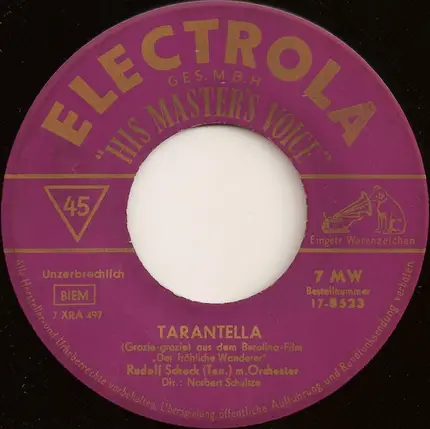 Rudolf Schock - Werde Mein / Tarantella