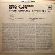 LP - Beethoven / Rudolf Serkin - Trois Sonates Favorites - Clair De Lune - Appassionata - Pathétique