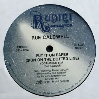 Rue Caldwell - Put It On Paper (Sign On The Dotted Line)