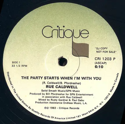 Rue Caldwell - The Party Starts When I'm With You