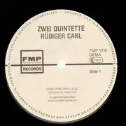 Double LP - Rüdiger Carl - Zwei Quintette - Two Compositions By Rüdiger Carl