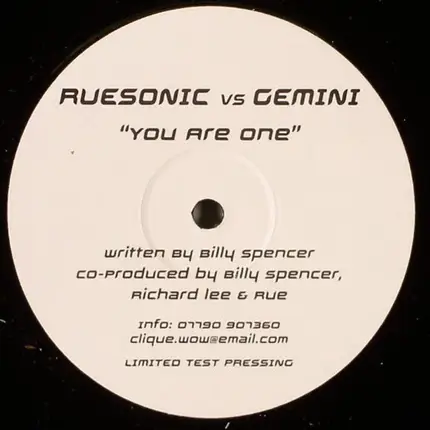 Ruesonic vs Gemini - You Are One