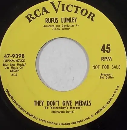 Rufus Lumley - Annabella / They Don't Give Medals (To Yesterday's Heroes)