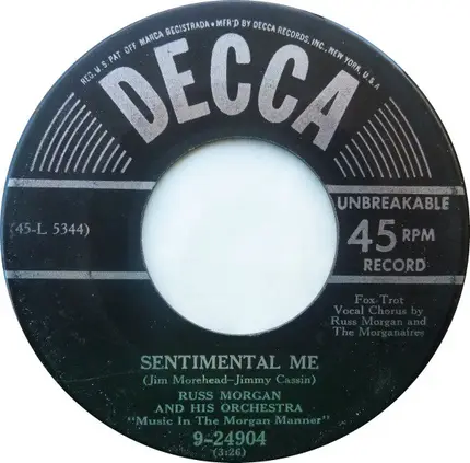 Russ Morgan And His Orchestra - Copper Canyon / Sentimental Me