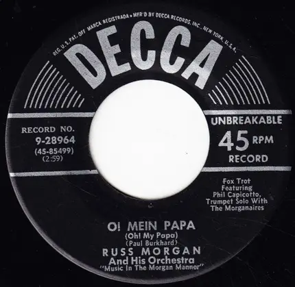 Russ Morgan And His Orchestra - Go Man Go Polka / O! Mein Papa