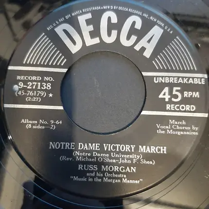 Russ Morgan And His Orchestra - Stein Song / Notre Dame Victory March