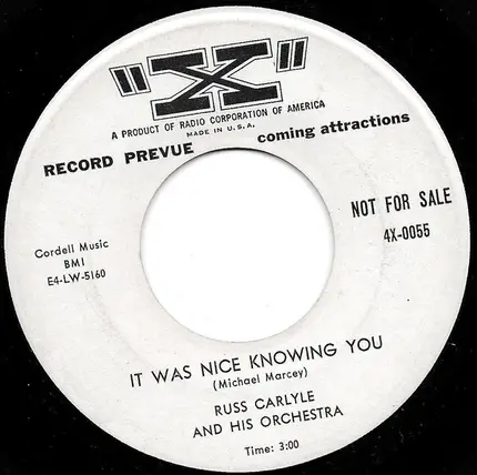 Russ Carlyle And His Orchestra - In A Little Spanish Town