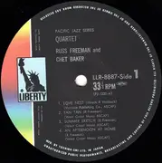 LP - Russ Freeman-Chet Baker Quartet - Quartet: Russ Freeman Chet Baker