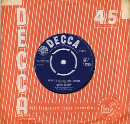 Russ Sainty - Don't Believe Him, Donna