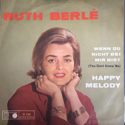 Ruth Berlé , Die Colombinos , Orchester Simon Krapp - Wenn Du Nicht Bei Mir Bist / Happy Melody