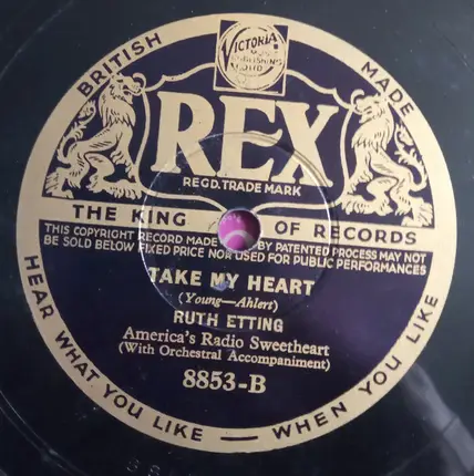 Ruth Etting - It's A Sin To Tell A Lie / Take My Heart