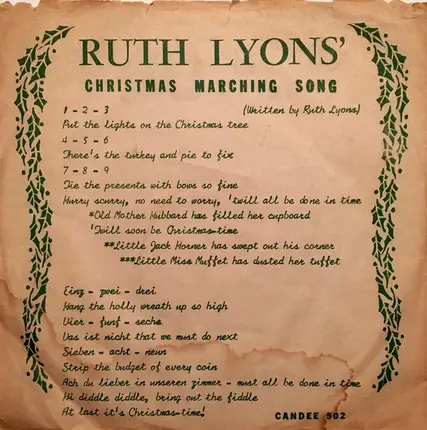 Ruth Lyons / Ruby Wright - Christmas Marching Song / This Is Christmas